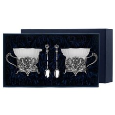 АргентА Набор чашек чайных "Герб" + ложки "Герб" (4 предмета)