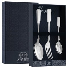 АргентА Набор столовый "Русский" (3 предмета ложка + вилка + ложка чайная)