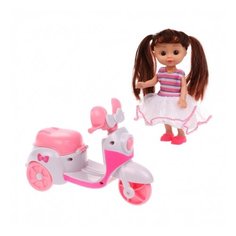 Кукла Наша игрушка Юный водитель 15 см с мотороллером 645251