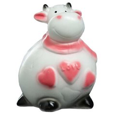 Копилка Хорошие сувениры Символ года: Корова с шарфиком 10 х 11 х 14 см (5118161) белый