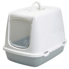Туалет-домик для кошек SAVIC Oscar 50х37х39 см белый/серый 1 шт.