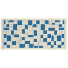 Ковер Shahintex A La Russe icarpet 002М, размер: 1.2х0.6 м, лазурный