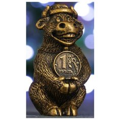 Фигурка Хорошие сувениры Бык Мороз деньжат принес 8 см бронза