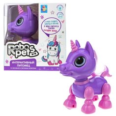 Робот 1 TOY Robo Pets Робо-единорог mini фиолетовый