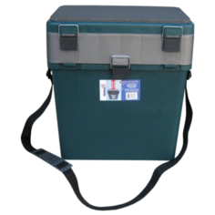 Ящик для рыбалки HELIOS Ящик-М двухсекционный 36х23х39 см зеленый