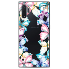Чехол-накладка Case Place силиконовый с рисунком для Samsung Galaxy Note 10+ (28550) рамка из бабочек