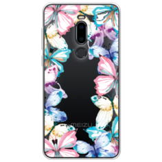 Чехол-накладка Case Place силиконовый с рисунком для Meizu M8 (73150) рамка из бабочек