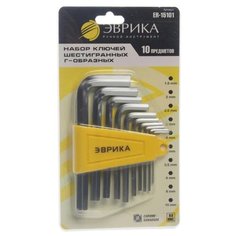 Набор имбусовых ключей Эврика (10 предм.) ER-15101 серебристый