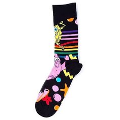 Носки Happy Socks SpongeBob - Bubble In Paradise, размер 36-40, черный/розовый/желтый