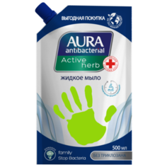 Мыло жидкое Aura с антибактериальным эффектом Ромашка, 500 мл