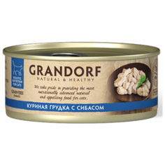 Корм для кошек Grandorf беззерновой, с куриной грудкой, с сибасом 70 г