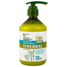 OHerbal бальзам-кондиционер для сухих и тусклых волос с экстрактом льна, 500 мл