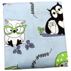 Amarobaby пододеяльник Совы (бязь) 147х112 см голубой