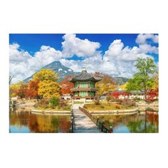 Рыжий кот Картина по номерам "Восточный пейзаж" 30х40 см (Х-9042)