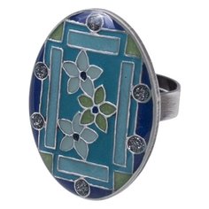 Clara Bijoux Кольцо Незабудки K75808-8 BL