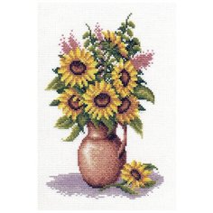 PANNA Набор для вышивания Букет подсолнухов 17.5 х 25 см (Ц-0153)