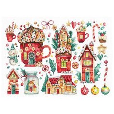Сделай своими руками Набор для вышивания Рождественские сладости 30 x 21 см (Р-52)
