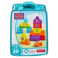 Конструктор Mega Bloks First Builders CNH08/DLH85 Строй и учись (голубой)