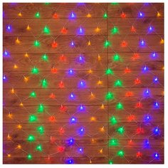Гирлянда NEON-NIGHT Сеть, 150 LED, 150х150 см, 150 ламп, разноцветный/прозрачный провод