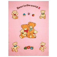Одеяло Baby Nice D321511 100х140 см "Семейство медвежат", розовый