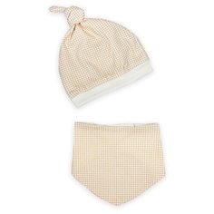 Комплект Сонный Гномик размер 36-38, бежевый в клетку