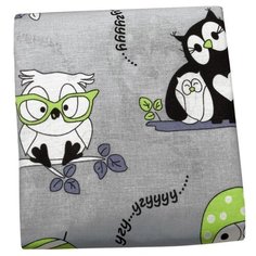 Amarobaby пододеяльник Совы (бязь) 147х112 см серый