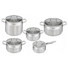 Набор посуды Tefal Classica E495SA55 10 пр. серебристый