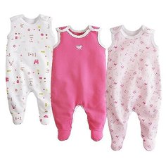 Ползунки Наша мама размер 68, розовый/белый