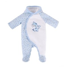 Комбинезон Наша мама размер 74, бело-голубой