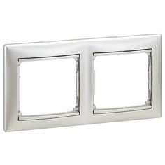 Рамка 2п Legrand Valena 770152, алюминиевый
