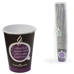 TasteQuality Стакан одноразовый бумажный однослойный 300 мл (50 шт.) коричневый