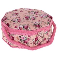Шкатулка РЕМЕКО для рукоделия Розовый сад 22.5 х 22.5 х 10 см розовый