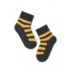 Носки Conte-kids размер 8, темно-серый/желтый