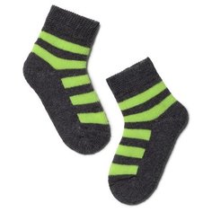 Носки Conte-kids размер 8, серый/зеленый