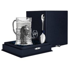 АргентА Набор чайный из серебра "Герб России" (3 шт.)