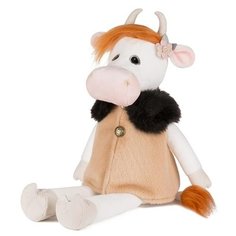 Мягкая игрушка Maxitoys коровка Глаша в бежевом пальто 23 см