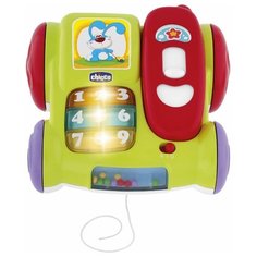 Интерактивная развивающая игрушка Chicco музыкальная "Телефон" зеленый/красный