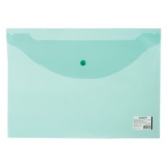 STAFF Папка-конверт с кнопкой А4, 120 мкм зеленый