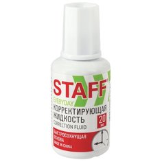 STAFF Корректирующая жидкость Everyday с кисточкой, 20 мл белый