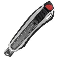 BRAUBERG Нож канцелярский Heavy duty 237158 18 мм черный/серебристый