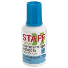 STAFF Корректирующая жидкость Everyday на водной основе, 20 мл белый
