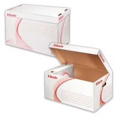 Esselte Короб архивный с крышкой Standard, гофрокартон 265 х 560 х 380 мм белый