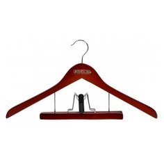 Вешалка Attribute Для костюмов с деревянным зажимом для брюк красное дерево