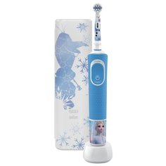 Электрическая зубная щетка Oral-B Vitality Kids Холодное сердце (D100.413.2KX), белый/синий