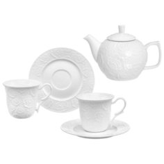 Чайный сервиз Elan gallery Белые розы, 2 персоны белый