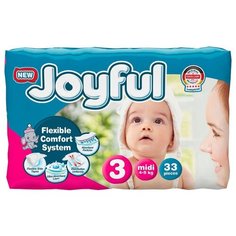 Joyful подгузники 3 (4-9 кг) 33 шт.