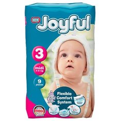 Joyful подгузники 3 (4-9 кг) 9 шт.