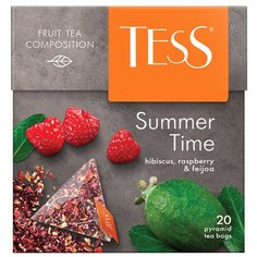 Чайный напиток красный Tess Summer time в пирамидках (гибискус, шиповник, клубника), 20 шт.