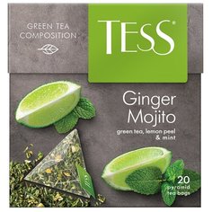 Чай зеленый Tess Ginger mojito в пирамидках, 20 шт.