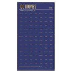 Постер Doiy 100 фильмов, которые нужно посмотреть, прежде чем умереть 55х98 см